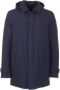 Herno Lange Gewatteerde Technische Stof Trenchcoat Blauw Heren - Thumbnail 1