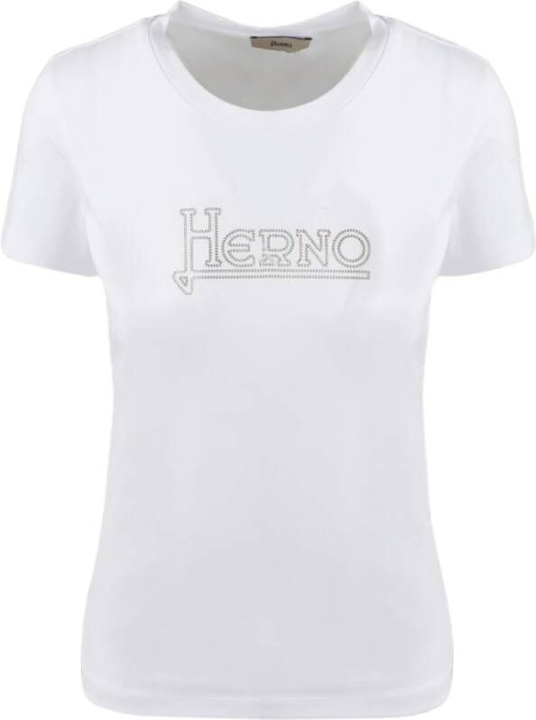 Herno Logo T-shirt Wit Dames