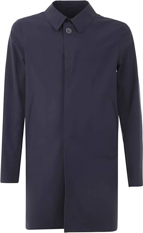 Herno Marineblauwe Thermische Windjas Blauw Heren