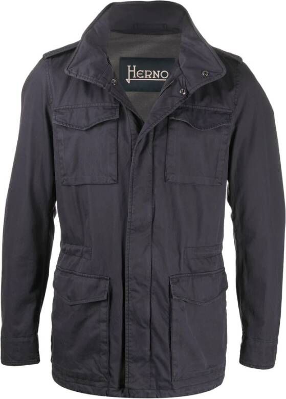 Herno Men Clothing Outerwear Blue Noos Blauw Heren