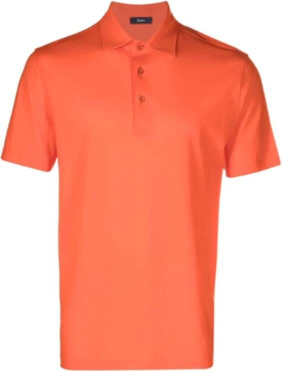 Herno Oranje Polo Shirt Oranje Heren