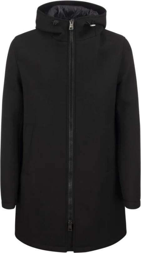 Herno Parka in diagonale duik Zwart Heren