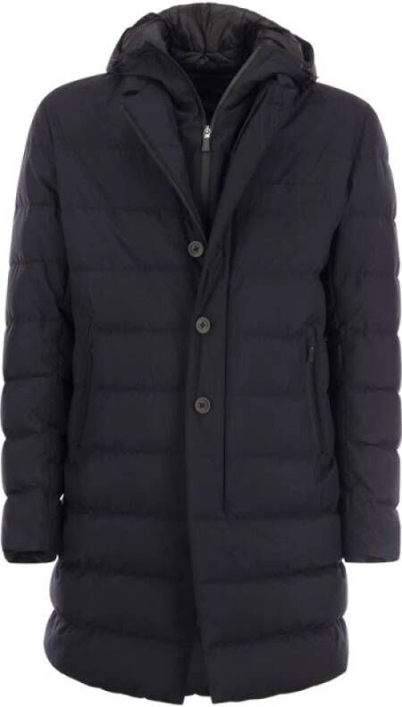 Herno Prestatie Mid-Length Donsjas Blauw Heren