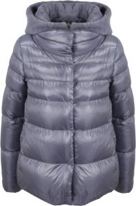 Herno Quilted Hooded Puffer Jacket Blauw Dames