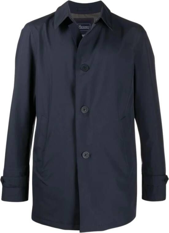 Herno Regenjas Polyester Designer ID Blauw Heren
