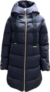 Herno Satin A-shape with hood Blauw Dames