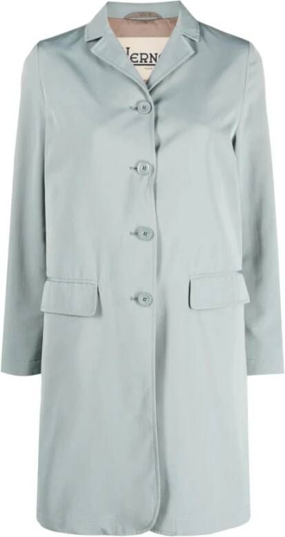 Herno Single-Breasted Coats Blauw Dames