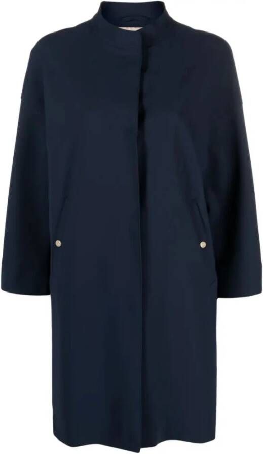 Herno Single-Breasted Coats Blauw Dames
