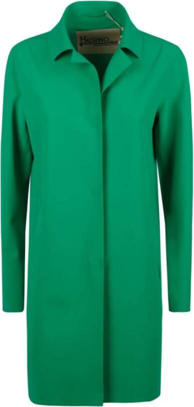 Herno Single-Breasted Coats Groen Dames