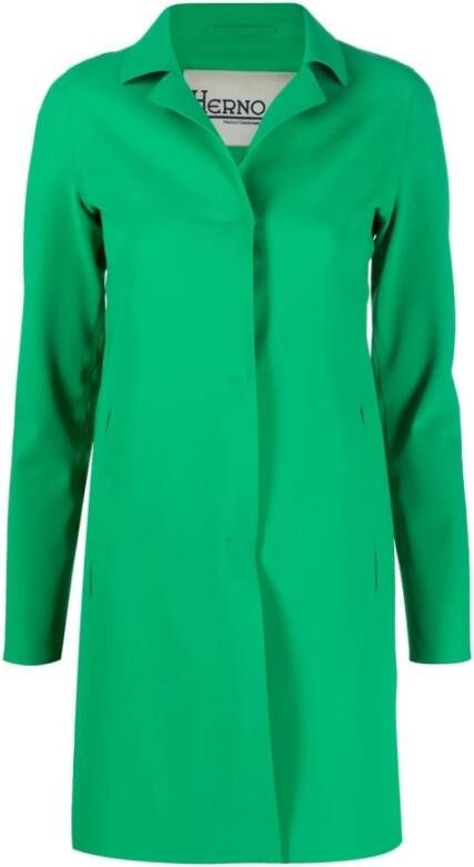 Herno Single-Breasted Coats Groen Dames