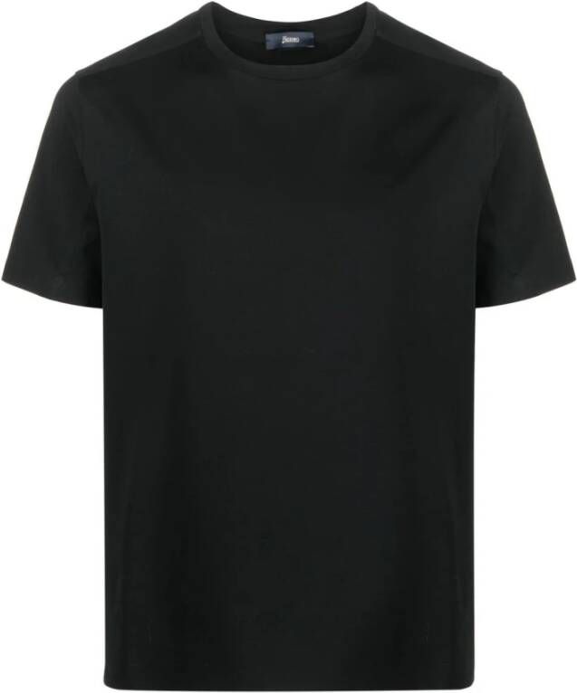Herno Stijlvol Zwart Logo T-Shirt Zwart Heren