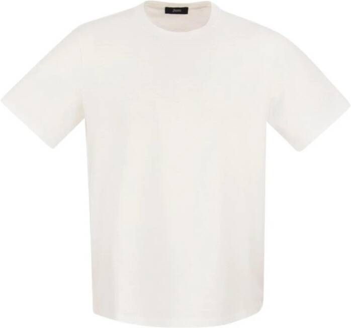 Herno Stretch katoenen jersey T-shirt White Heren