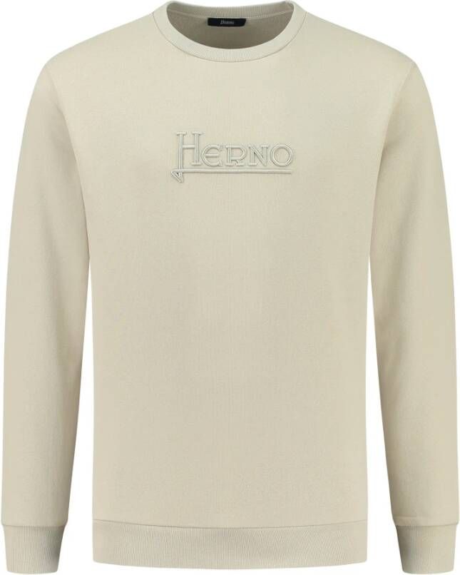 Herno Sweatshirt Klassiek Model Beige Heren