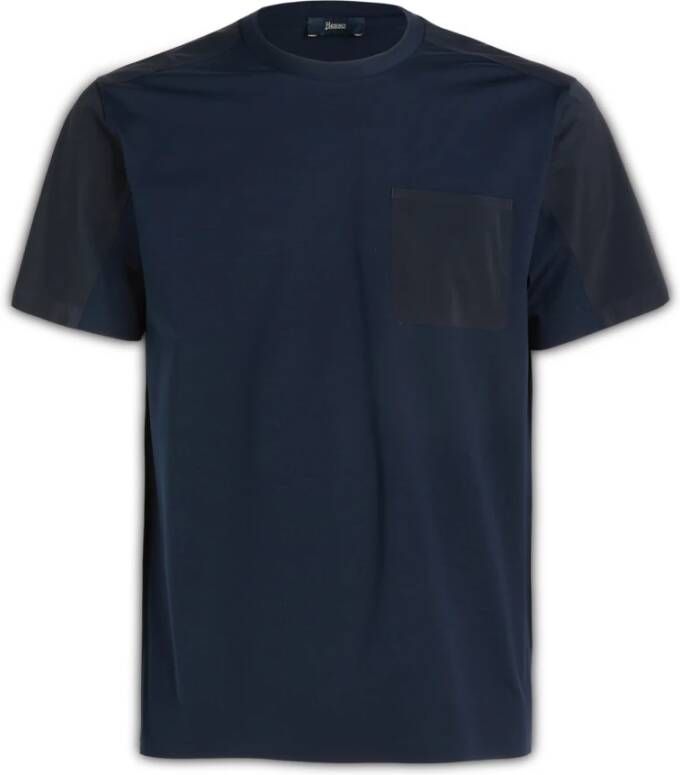Herno T-Shirt Blauw Heren