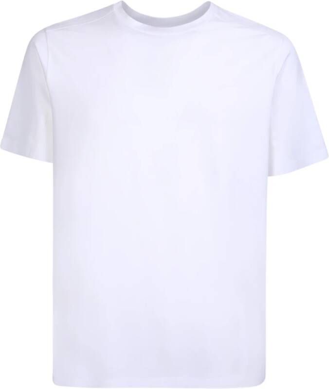 Herno Heren T-shirt met korte mouwen in wit met zwart logo White Heren