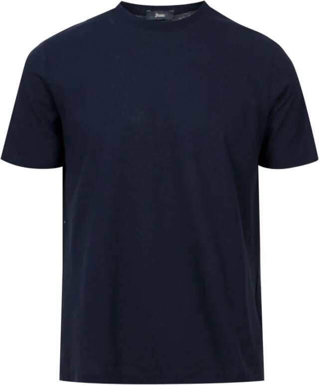 Herno Blauwe Ss23 Heren T-shirt Stijlvolle Upgrade Blauw Heren