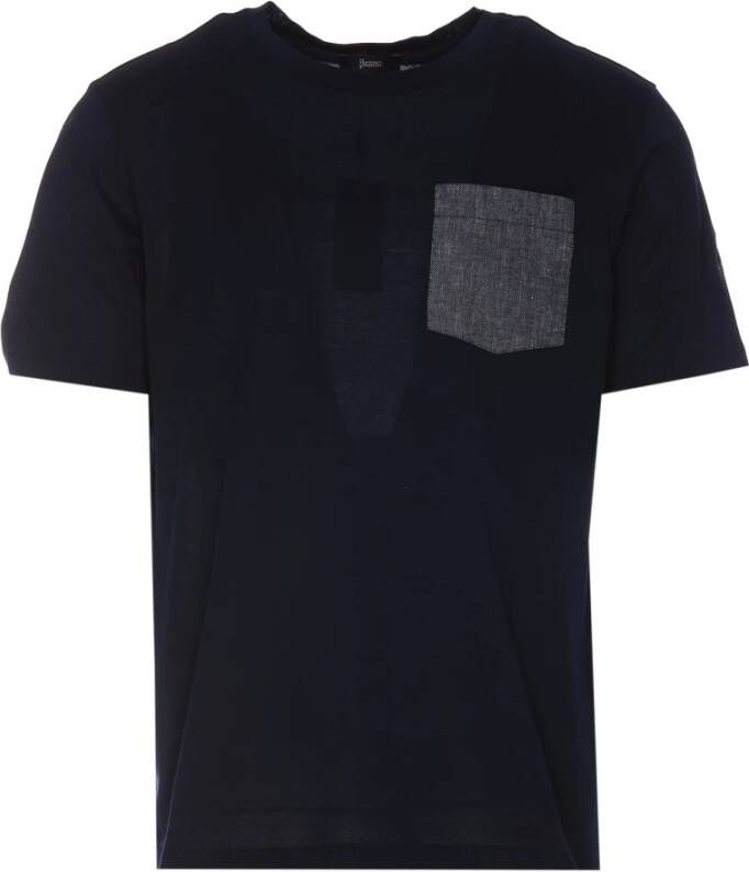 Herno T-Shirts Blauw Heren