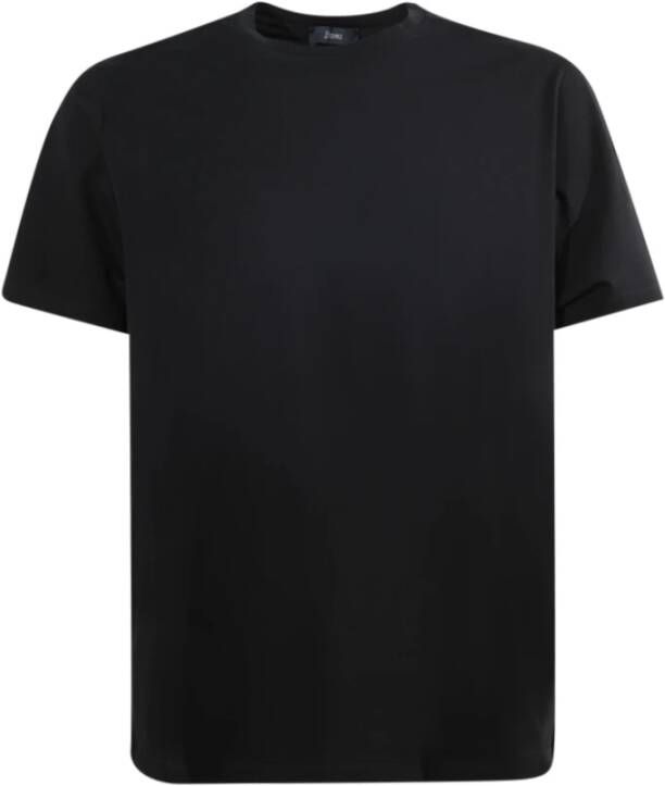 Herno Zwarte T-shirts Polos voor Heren Black Heren