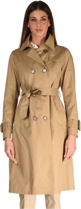 Herno Tijdloze Trenchcoat voor Moderne Vrouwen Beige Dames
