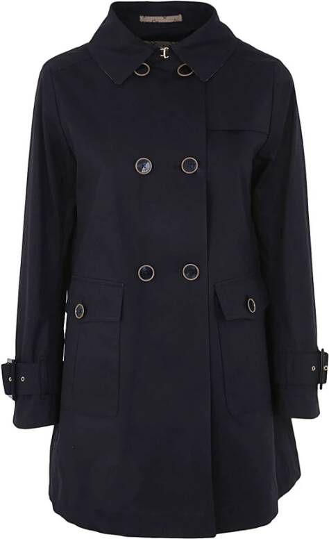 Herno Trench Coats Blauw Dames