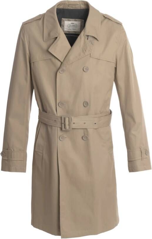 Herno Trench met dubbele rijen Beige Heren
