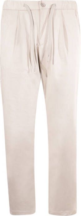 Herno Minimalistische broek met elastische tailleband White Heren