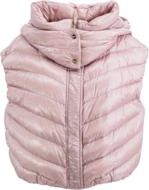 Herno Ultralichte Nylon Vest Iconische Mode Roze Dames