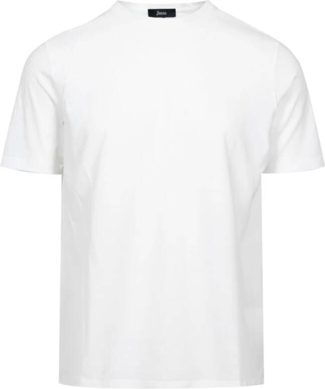 Herno Veelzijdig Heren T-shirt van Stretch Katoen White Heren