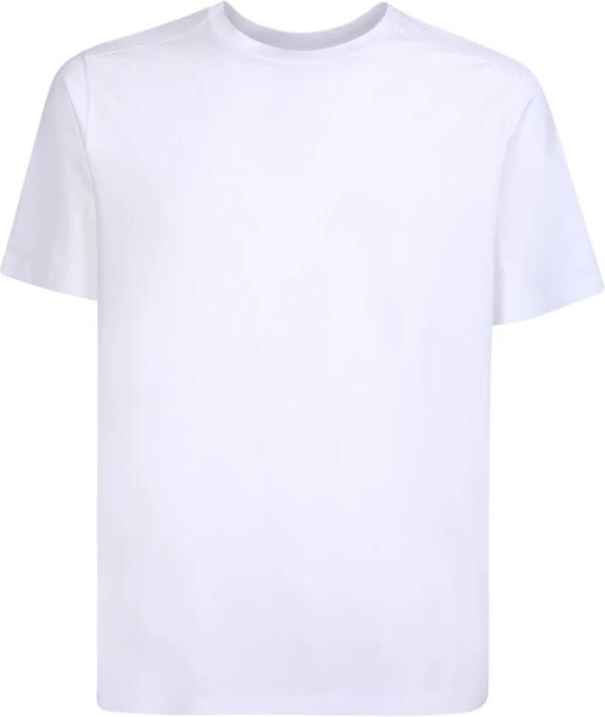 Herno Wit Katoenen T-shirt met Geribbelde Afwerking White Heren