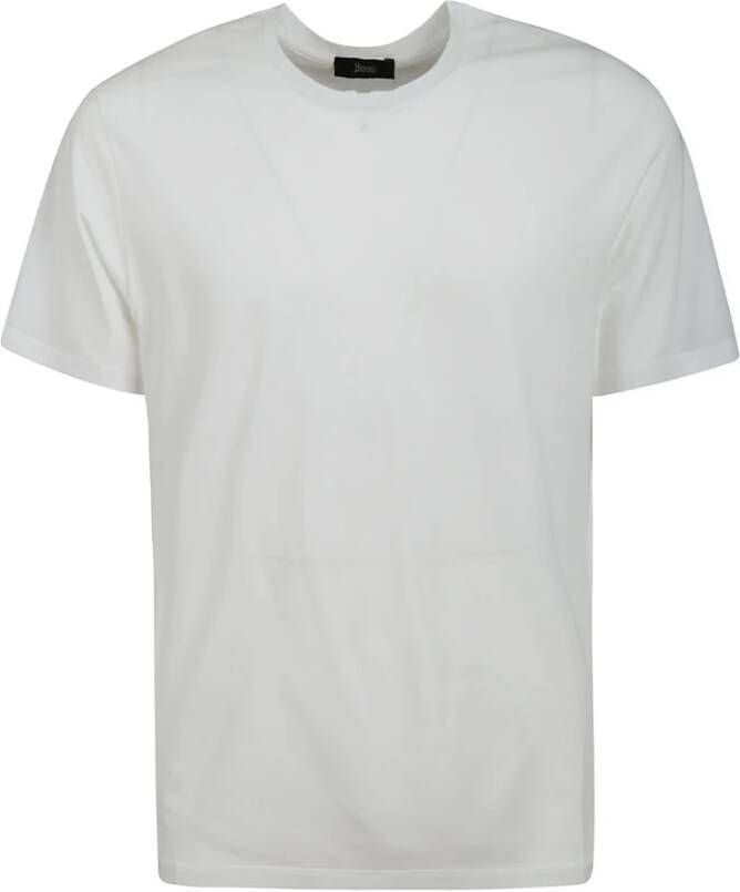 Herno Witte Ss23 Heren T-shirt van Katoen Wit Heren