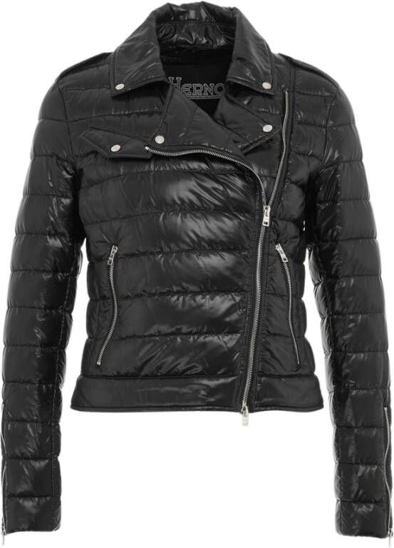 Herno Womens Clothing Jackets Coats Black Zwart Dames