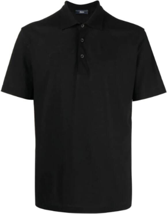 Herno Zwart Polo Shirt Zwart Heren