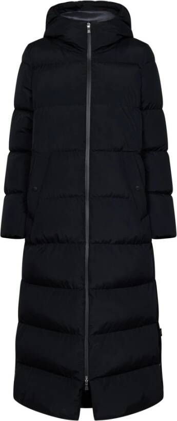 Herno Zwarte Gore-Tex Infinium Windstopper 2-laags capuchon donsjack Black Dames