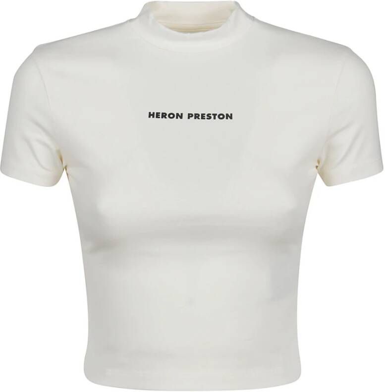 Heron Preston Baby T-Shirt 0110 Wit Zwart White Dames