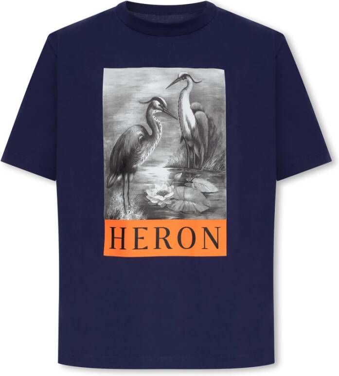 Heron Preston Bedrukt T-shirt Blauw Heren