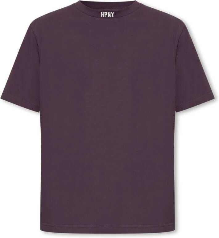 Heron Preston Bedrukt T-shirt Purple Heren