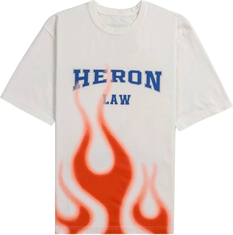 Heron Preston Bedrukt wit overhemd voor heren Wit Heren