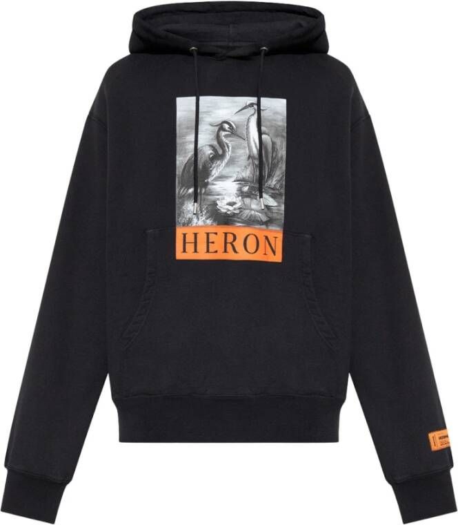 Heron Preston Bedrukte hoodie Zwart Heren