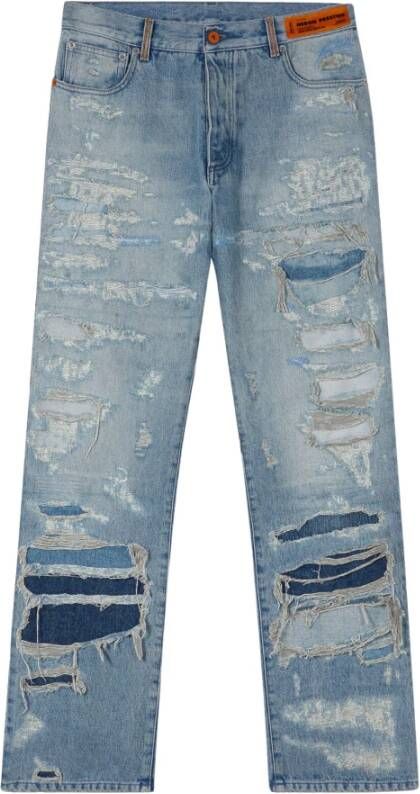 Heron Preston Cowgirl Jeans met Verouderd Effect Blauw Heren