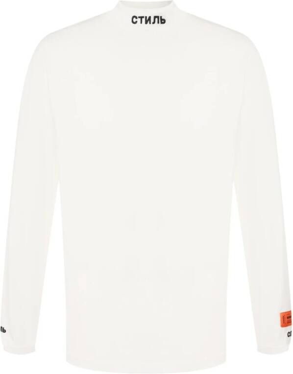 Heron Preston Ctnmb Logo Turtleneck T-Shirt White Heren