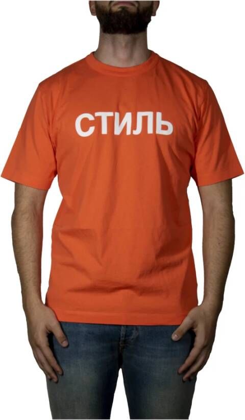 Heron Preston Ctnmb T-shirt Oranje Heren