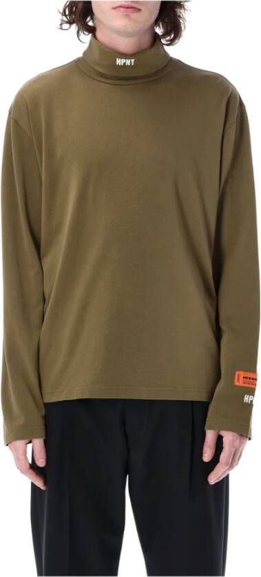 Heron Preston Donkergroene Ss23 Heren Polo T-shirt Groen Heren