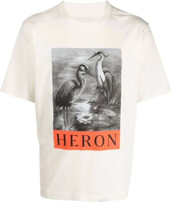 Heron Preston Grafische Print Katoenen T-Shirt White Heren