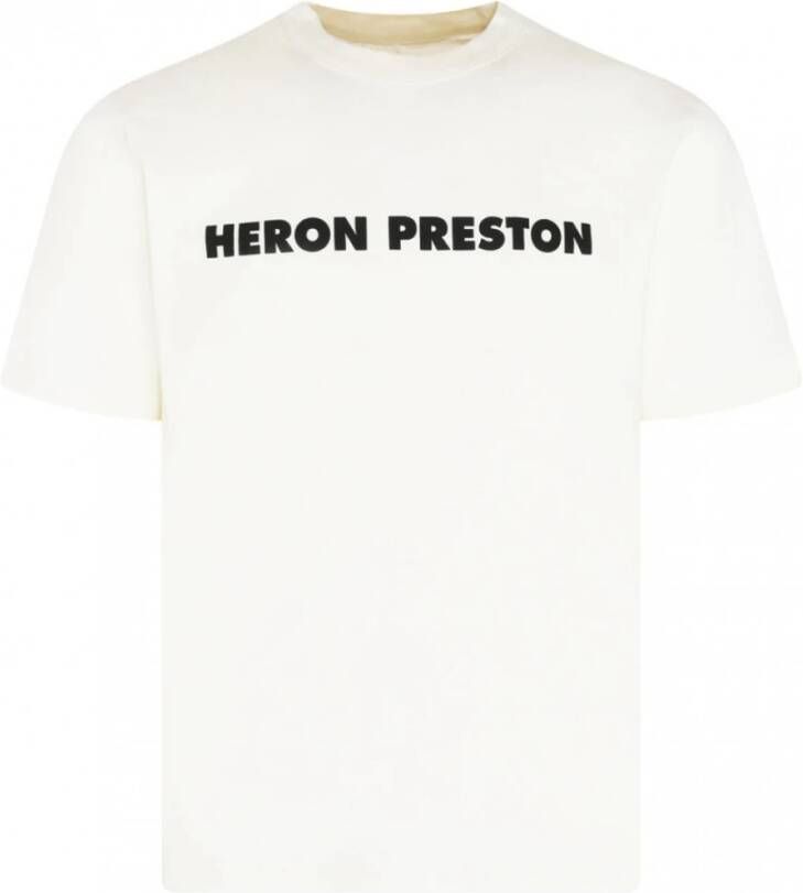 Heron Preston Witte T-shirts en Polos met Logo White Heren