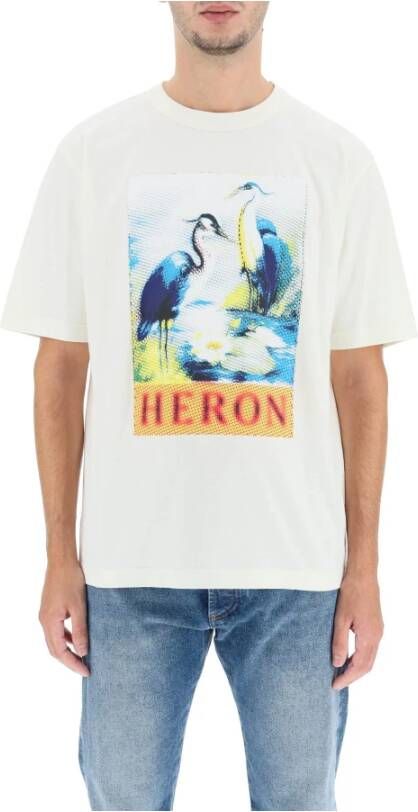 Heron Preston halftone heron t-shirt Wit Heren