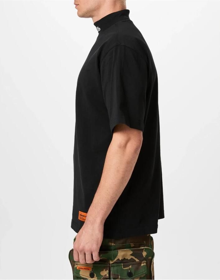 Heron Preston Logo Coltrui Katoenen T-Shirt Zwart Black Heren - Foto 2