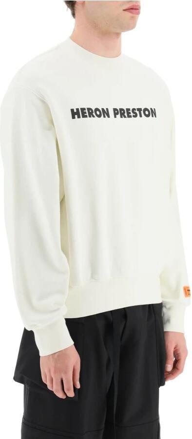 Heron Preston Organisch Katoenen Crewneck Sweatshirt met Logo Print en Borduursel White Heren - Foto 7