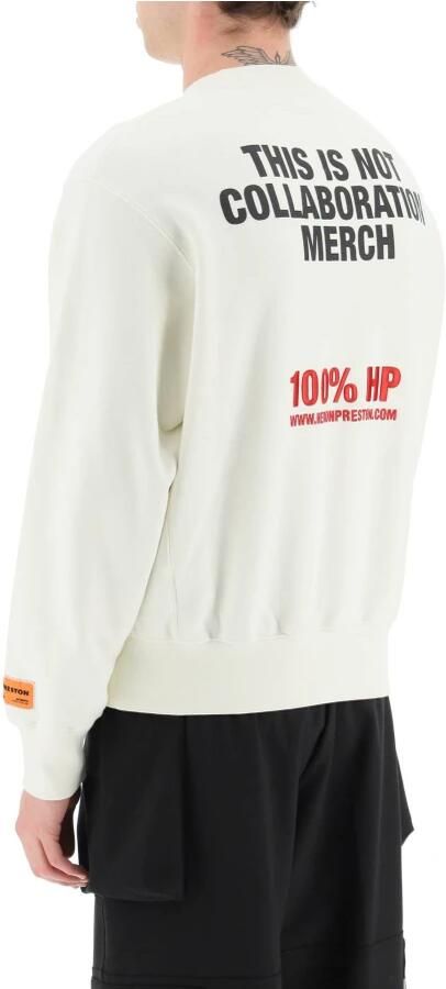 Heron Preston Organisch Katoenen Crewneck Sweatshirt met Logo Print en Borduursel White Heren - Foto 5