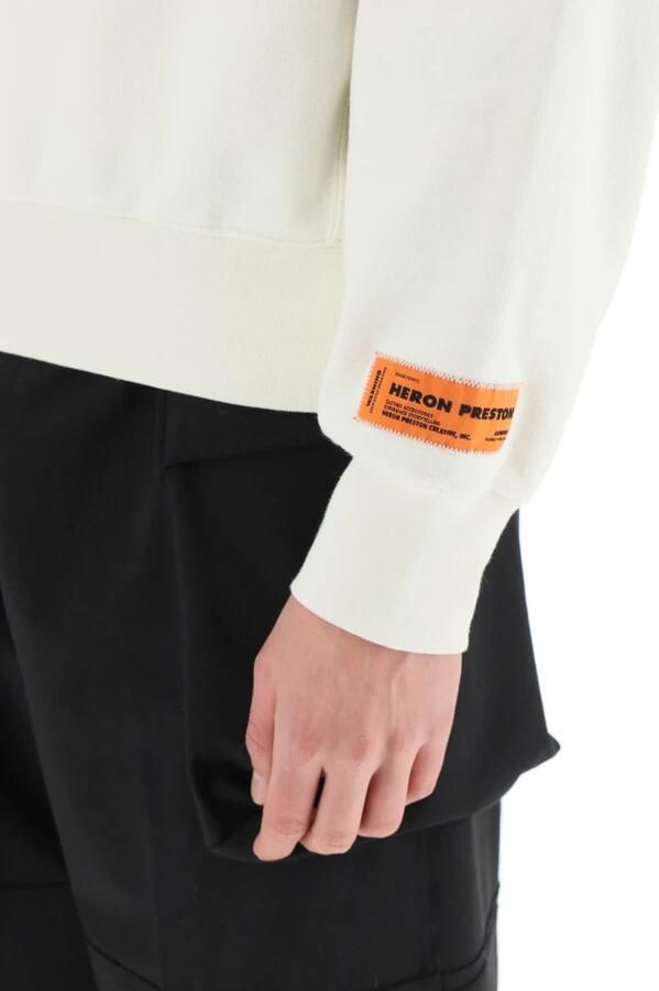 Heron Preston Organisch Katoenen Crewneck Sweatshirt met Logo Print en Borduursel White Heren - Foto 2