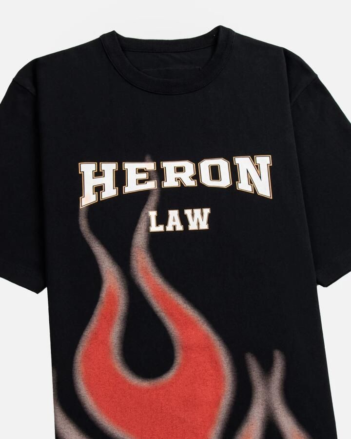 Heron Preston T-shirt van biologisch katoen met vlammenprint Zwart - Foto 3